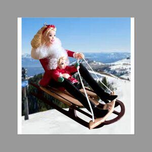 Vintage Hallmark Keepsake Winter Fun With Barbie Kelly 1999  Christmas Ornament